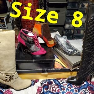 Stylish Pink and Black Women's Heels